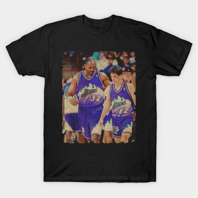 John Stockton and Karl Malone - One of The Most Notorious Duos T-Shirt by MJ23STORE